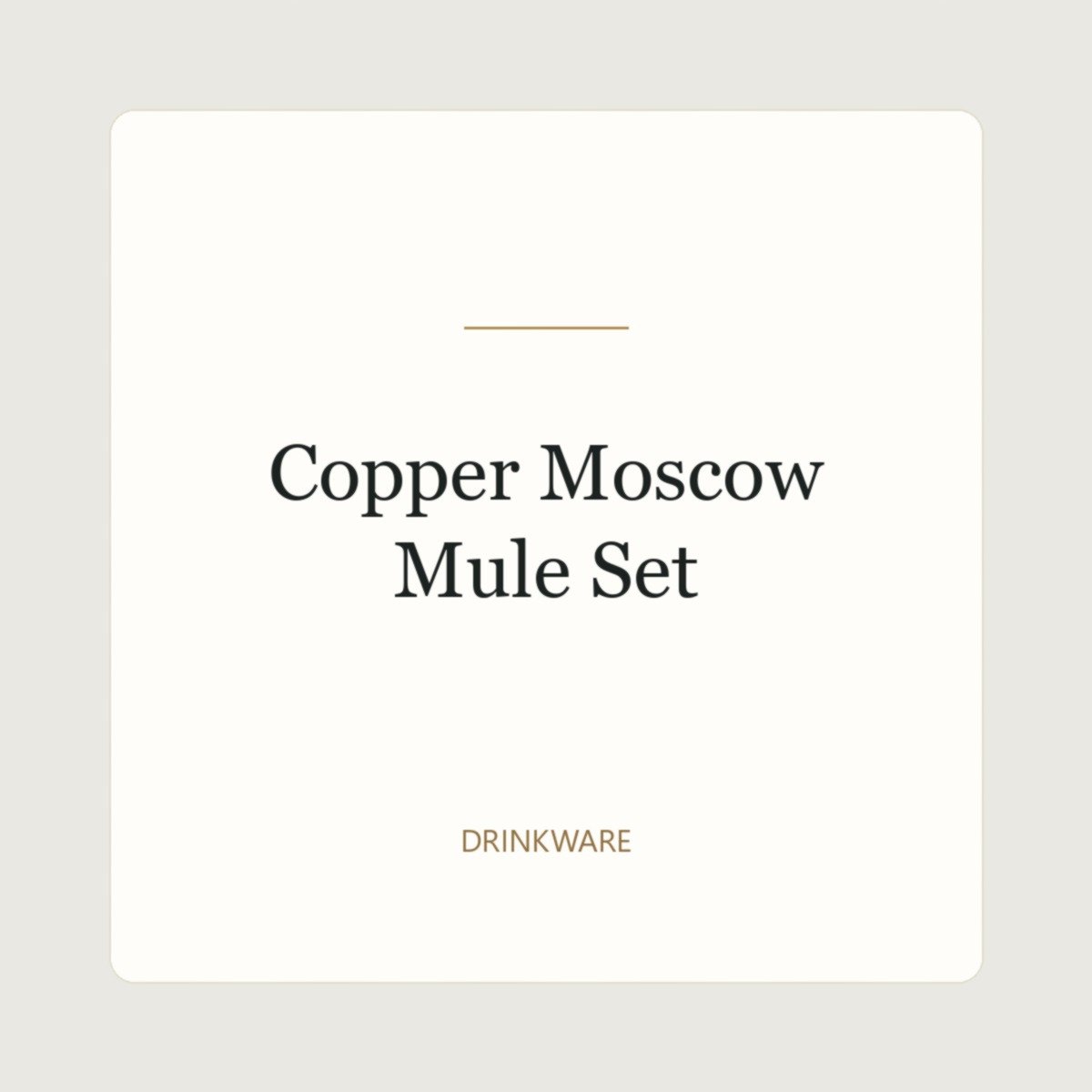 Copper Moscow Mule Set