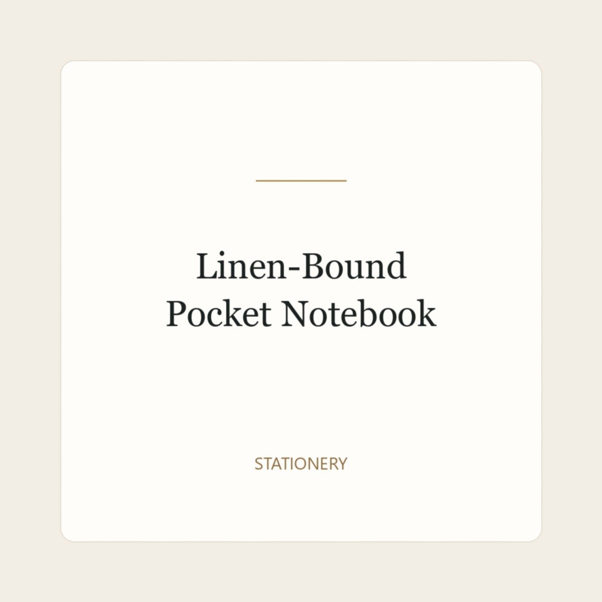 Linen-Bound Pocket Notebook