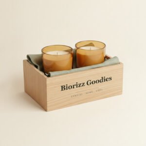 Amber Glass Votive Duo
