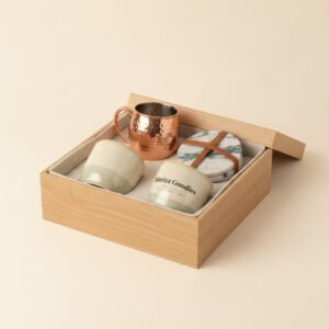 Copper & Stoneware Bar Set